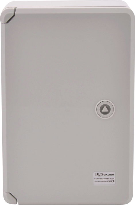 ABS kapcsolószekrény 200 x 300 x 130 mm, élénk szürke, Boxexpert BXPPABSG200300130-F01 4. kép