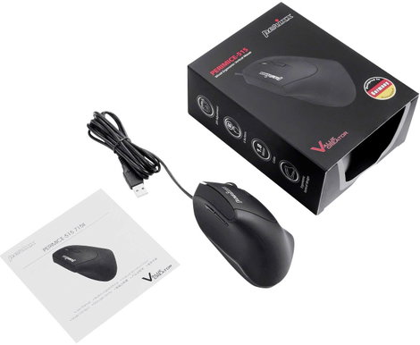 Perixx Vertikal Perimice-515 II Ergonomikus egér USB Optikai Fekete 6 Gombok 1600 dpi Ergonómikus 2. kép