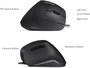 Perixx Vertikal Perimice-515 II Ergonomikus egér USB Optikai Fekete 6 Gombok 1600 dpi Ergonómikus 3. bélyegkép