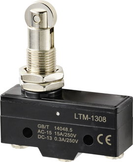 TRU COMPONENTS TC-9201360 Mikrokapcsoló 250 V/AC 15 A 1 x BE/(BE) Nyomó 1 db