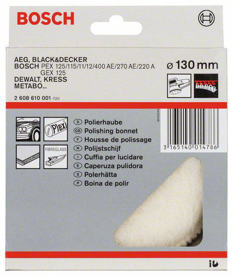 Bosch 2608610001 Báránygyapjú-burkolat - 130 mm Ø 130 mm 1 db 2. kép