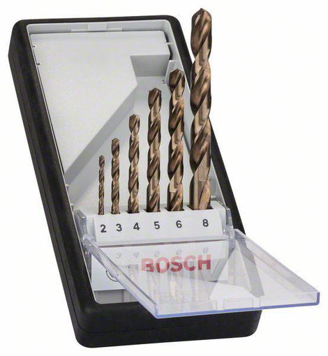 Bosch Accessories 2607019924 HSS Fém spirálfúró készlet 6 részes Kobalt DIN 338 Hengeres befogószár