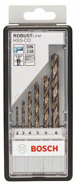 Bosch Accessories 2607019924 HSS Fém spirálfúró készlet 6 részes Kobalt DIN 338 Hengeres befogószár 2. kép