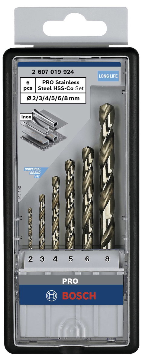 Bosch Accessories 2607019924 HSS Fém spirálfúró készlet 6 részes Kobalt DIN 338 Hengeres befogószár 3. kép