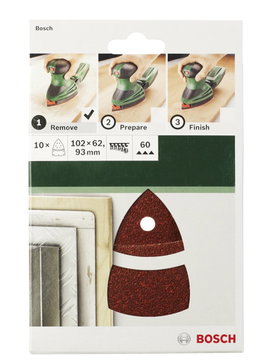 Bosch Accessories 2609256A67 Multi csiszolópapír Tépőzárral, Lyukas Szemcsézet (num) 40, 120, 180 (H