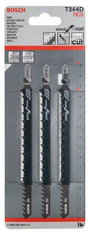 Bosch Accessories 2608637944 Szúrófűrészlap T 344 D - Speed for Wood 3 db 2. bélyegkép