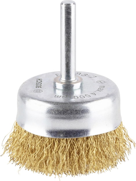 Bosch Fazékkefe, sárgaréz bevonatú - 50 mm, 0,2 mm Szár átmérő 6 mm 2 608 622 008 1 db