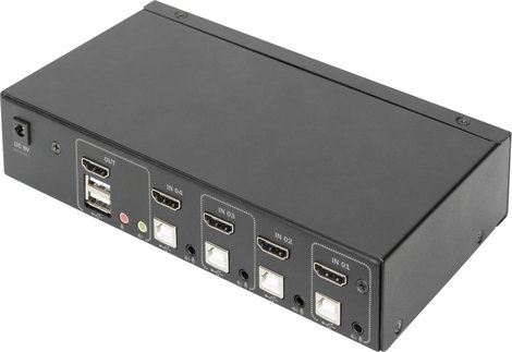 Digitus DS-12880 4+1 port KVM átkapcsoló HDMI 3840 x 2160 Pixel 2. kép