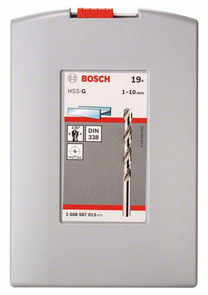 Bosch Accessories 2608587013 HSS Fém spirálfúró készlet 19 részes Csiszolt DIN 338 Hengeres befogósz 2. kép