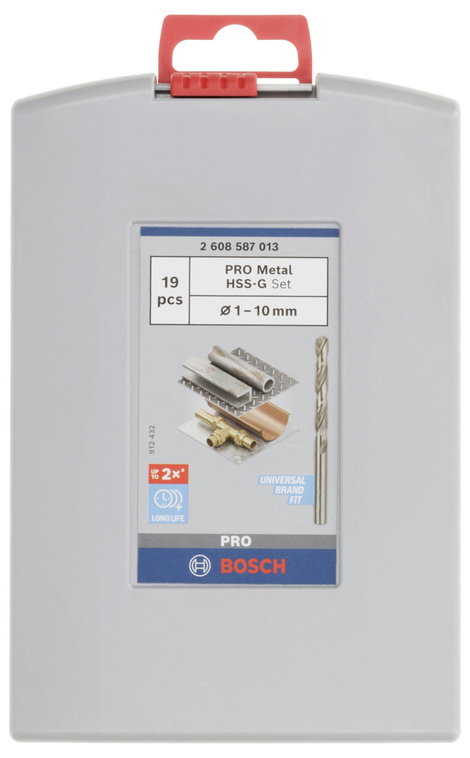 Bosch Accessories 2608587013 HSS Fém spirálfúró készlet 19 részes Csiszolt DIN 338 Hengeres befogósz 3. kép