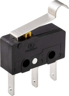 TRU COMPONENTS TC-9122124 Mikrokapcsoló 250 V/AC 5 A 1 x BE/(BE) Nyomó 1 db