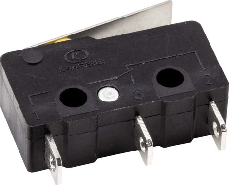 TRU COMPONENTS TC-9122112 Mikrokapcsoló 250 V/AC 5 A 1 x BE/(BE) Nyomó 1 db 3. kép