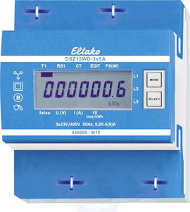 Eltako DSZ15WD-3x5A MID Háromfázisú fogyasztásmérő átalakító csatlakozóval digitális 5 A MID konform