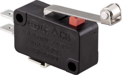 TRU COMPONENTS TC-9134628 Mikrokapcsoló 250 V/AC 16 A 1 x BE/(BE) Nyomó 1 db