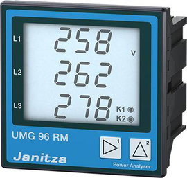 Janitza UMG 96RM-P LN: 10-300 VAC, LL: 18-520 VAC