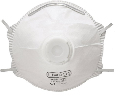 Porvédő maszk szeleppel FFP2 L+D Upixx 26091