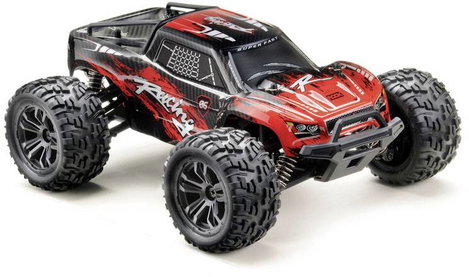 Absima Truck Racing Fekete/piros 1:14 RC modellautó Elektro Monstertruck 4WD RtR 2,4 GHz 3. kép