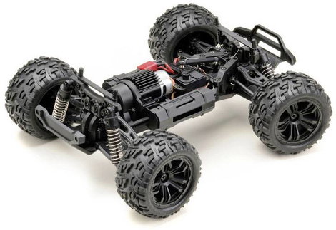 Absima Truck Racing Fekete/piros 1:14 RC modellautó Elektro Monstertruck 4WD RtR 2,4 GHz 4. kép