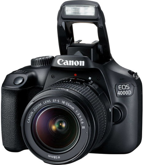 Canon EOS 4000D Kit 18-55mm III Digitális tükörreflexes fényképezőgép EF-S 18-55 mm IS II 18 Megapix