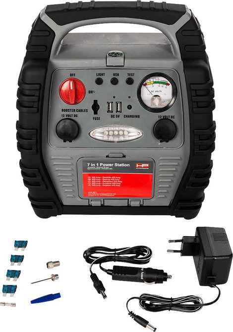 HP Autozubehör Gyorsindító rendszer 7 in1 Power Pack 900A 20717 Indulási segédáram=400 A 2 db 12 V-o 2. kép