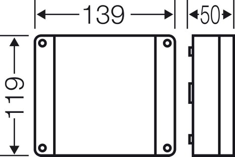Hensel 4012591111290 Elosztó doboz halogénmentes, Plombálható (H x Sz) 139 mm x 119 mm 1 db 2. kép