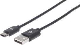 Manhattan USB kábel USB 2.0 USB-A dugó, USB-C® dugó 0.50 m Fekete 354912
