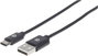 Manhattan USB kábel USB 2.0 USB-A dugó, USB-C® dugó 0.50 m Fekete 354912 bélyegkép