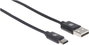 Manhattan USB kábel USB 2.0 USB-A dugó, USB-C® dugó 0.50 m Fekete 354912 2. bélyegkép