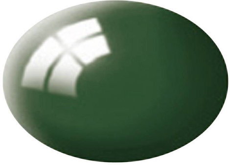 Festék, mohazöld, fényes, színkód: 62 RAL, színkód: 6005, 18 ml, Revell Aqua