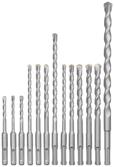 kwb 240280 40CR acél Kalapácsfúró készlet 12 részes 5 mm, 6 mm, 8 mm, 10 mm, 12 mm, 14 mm SDS-Plus 1 3. kép