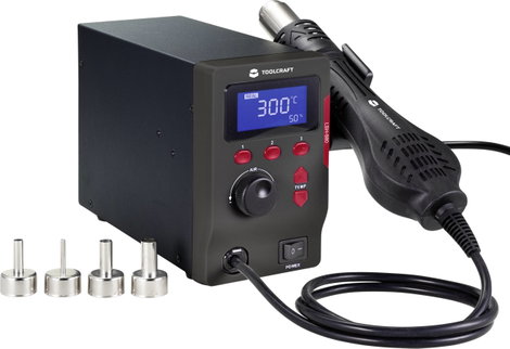 Forrólevegős digitális forrasztóállomás 800 W 100 - 500 °C, Toolcraft LSH-880 2. kép