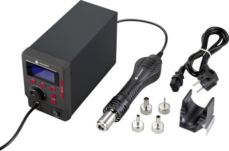 Forrólevegős digitális forrasztóállomás 800 W 100 - 500 °C, Toolcraft LSH-880 5. kép
