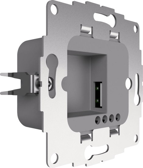 2USB 2U-449450 1 részes Süllyeszthető betét IP20 Világosszürke 2. kép