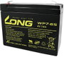 Long WP7-6S Ólomakku 6 V 7 Ah Ólom-vlies (AGM) (Sz x Ma x Mé) 116 x 99 x 50 mm 4,8 mm-es laposérintk bélyegkép