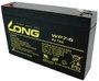 Long WP7-6 Ólomakku 6 V 7 Ah Ólom-vlies (AGM) (Sz x Ma x Mé) 151 x 100 x 34 mm 4,8 mm-es laposérintk bélyegkép