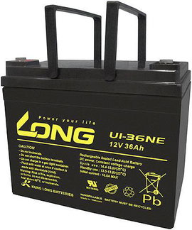 Long U1-36NE Ólomakku 12 V 36 Ah Ólom-vlies (AGM) (Sz x Ma x Mé) 196 x 169 x 130 mm M6 csavaros csat