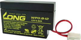 Long WP0.8-12 Ólomakku 12 V 0.8 Ah Ólom-vlies (AGM) (Sz x Ma x Mé) 96 x 62 x 25 mm AMP alj Kis önkis