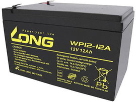 Long WP12-12A/F2 Ólomakku 12 V 12 Ah Ólom-vlies (AGM) (Sz x Ma x Mé) 151 x 98 x 98 mm 6,35 mm-es lap