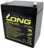 Long WP5-12E Ólomakku 12 V 5 Ah Ólom-vlies (AGM) (Sz x Ma x Mé) 90 x 107 x 70 mm 6,35 mm-es laposéri bélyegkép
