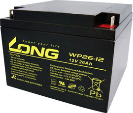 Long WP26-12 Ólomakku 12 V 26 Ah Ólom-vlies (AGM) (Sz x Ma x Mé) 166 x 125 x 175 mm M5 csavaros csat