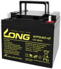 Long WPS40-12 Ólomakku 12 V 40 Ah Ólom-vlies (AGM) (Sz x Ma x Mé) 199 x 171 x 166 mm M6 csavaros csa bélyegkép