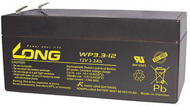 Long WP3.3-12 Ólomakku 12 V 3.3 Ah Ólom-vlies (AGM) (Sz x Ma x Mé) 134 x 65.5 x 67 mm 4,8 mm-es lapo