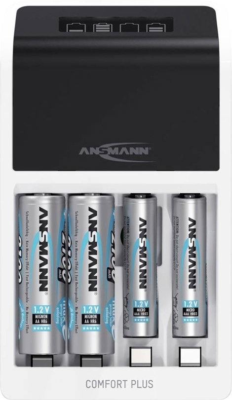Ansmann Comfort Plus Hengeres akku töltő NiMH Mikro (AAA), Ceruza (AA), 9 V-os 4. kép