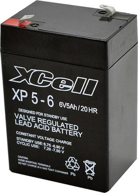 XCell XP 5 - 6 Ólomakku 6 V 5 Ah Ólom-vlies (AGM) (Sz x Ma x Mé) 70 x 107 x 47 mm 4,8 mm-es laposéri