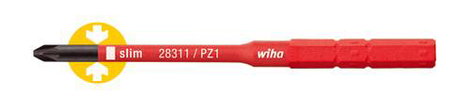 Wiha VDE-Wechselklinge slimVario PZ 1x75mm VDE Kereszthornyú Pozidriv Cserélhető penge PZ 1 75 mm Al