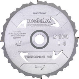 Metabo FIBERCEMENT CUT PROFESSIONAL 628287000 Körfűrészlap 160 x 20 x 1.6 mm Fogak száma (collonként
