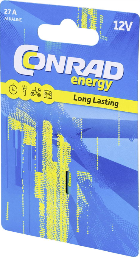 Conrad energy 27A Speciális elem 27 A Alkáli mangán 12 V 20 mAh 1 db