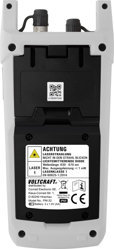 Optikai kábel teljesítménymérő, Voltcraft PM-32 2. kép