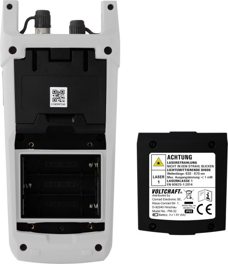 Optikai kábel teljesítménymérő, Voltcraft PM-32 3. kép