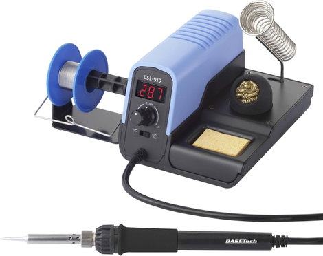 Digitális forrasztóállomás ónnal 30 W 160 - 480°C , Basetech LSL-919